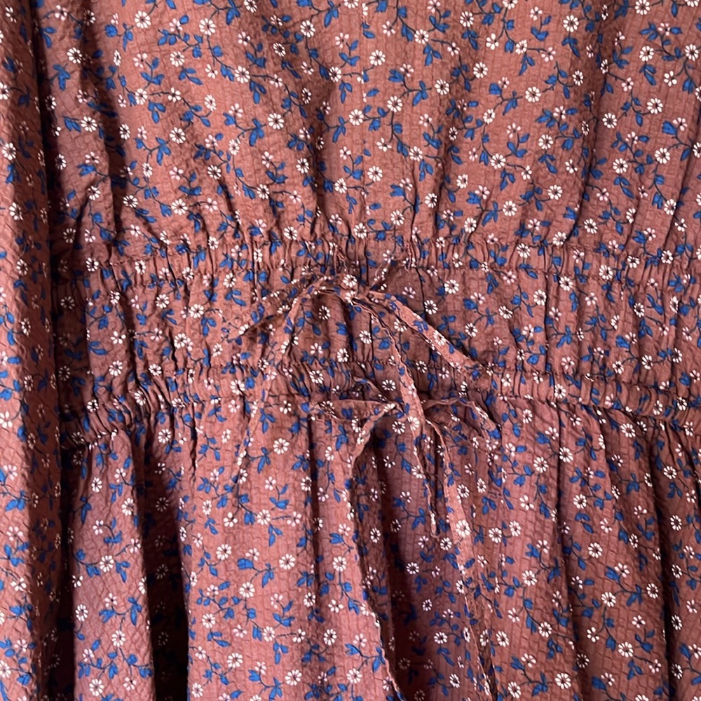 Madewell Sophia Tie-Front Midi Dress in Teaberry Floral - Picture 9 of 10